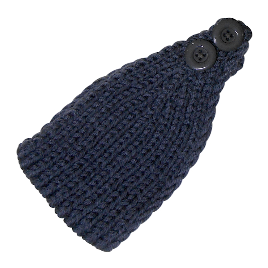 Blank Crochet Headband - Adjustable Head Wrap - SLATE GRAY - CLOSEOUT