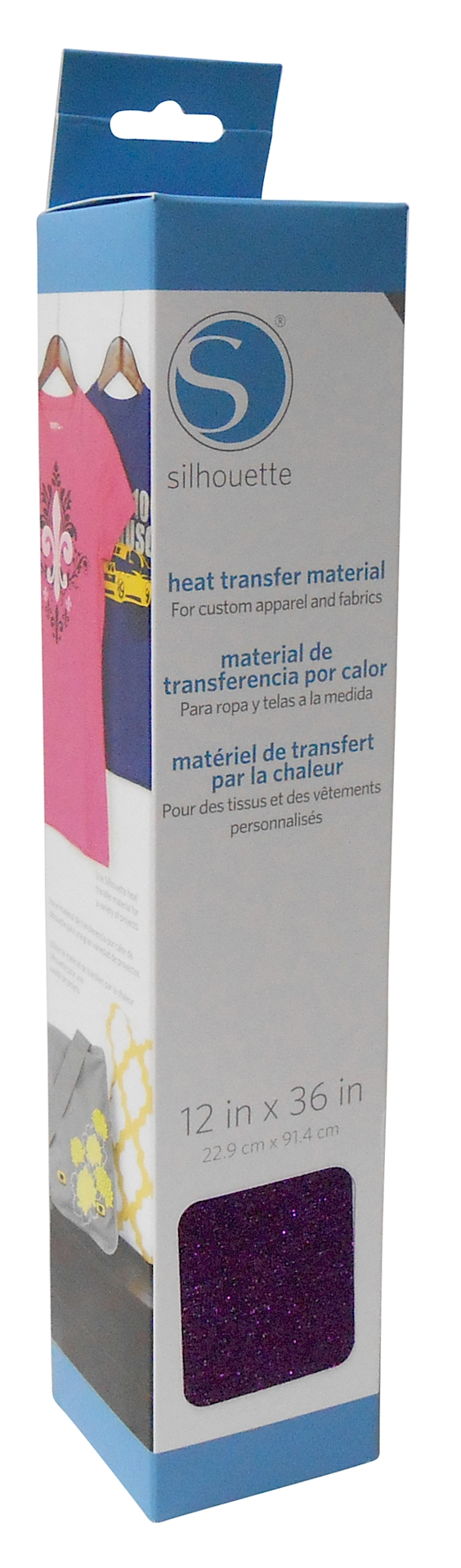 Silhouette Glitter Heat Transfer Vinyl 12" x 36" Roll - PURPLE - CLOSEOUT