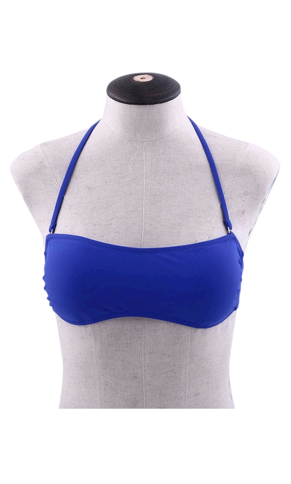 Bandeau Bikini Swimsuit Top - ROYAL BLUE - CLOSEOUT