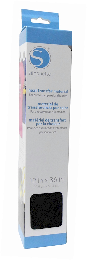 Silhouette Flocked Heat Transfer Material 12" x 36" Roll - BLACK - CLOSEOUT