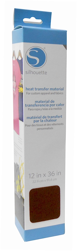Silhouette Flocked Heat Transfer Material 12" x 36" Roll - BROWN - CLOSEOUT