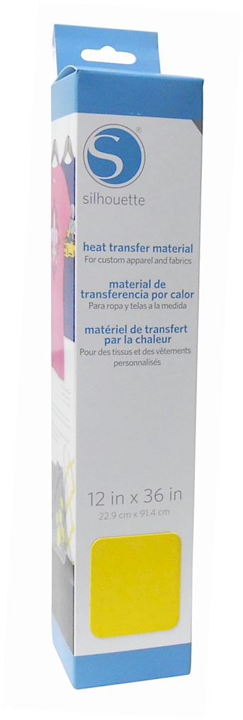 Silhouette Flocked Heat Transfer Material 12" x 36" Roll - YELLOW - CLOSEOUT