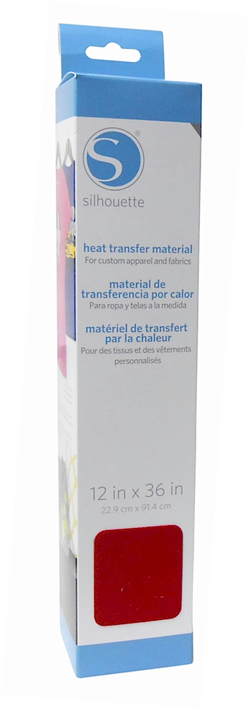 Silhouette Flocked Heat Transfer Material 12" x 36" Roll - DARK RED - CLOSEOUT