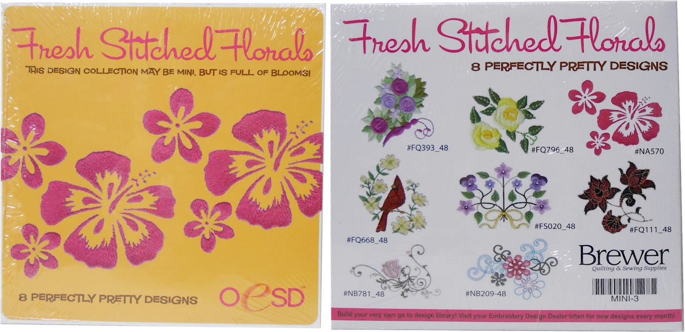 Fresh Stitched Florals Embroidery Designs By Oklahoma Embroidery on Multi-Format CD-ROM