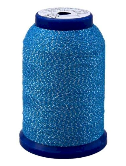 513 Blue/Silver Snazzy Lok Premium Serger Thread 1000 Meter Spool - CLOSEOUT