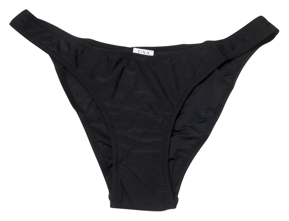 Bikini Swimsuit Bottom Embroidery Blanks - BLACK - CLOSEOUT