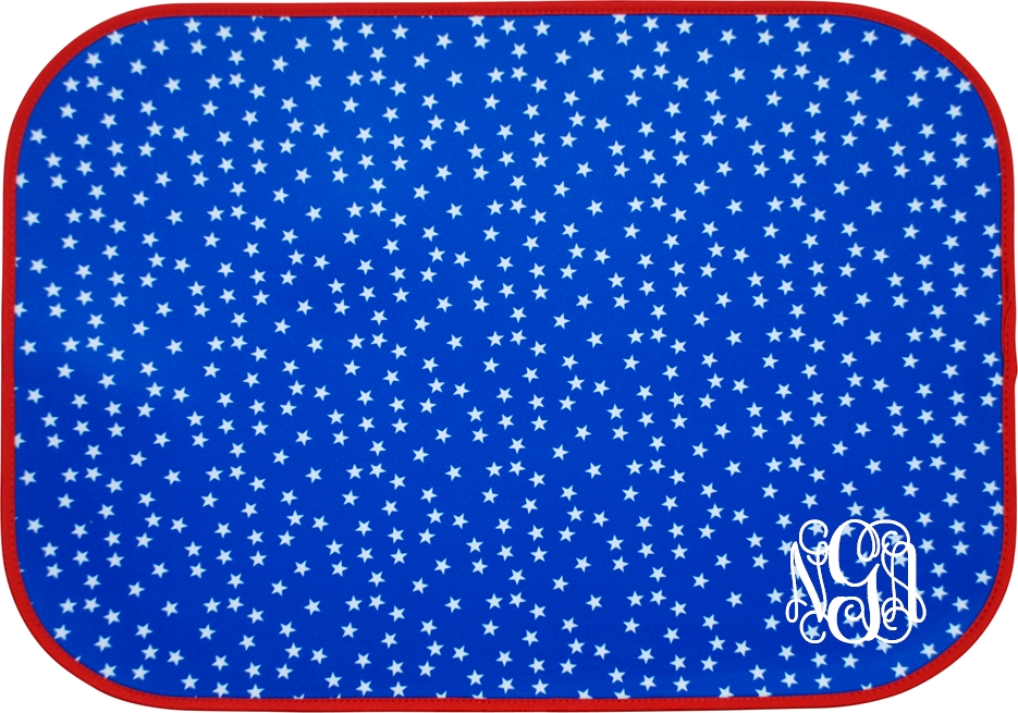 The Coral Palms® Swimsuit Saver Roll-up Neoprene Mat - STARS & WAVY STRIPES