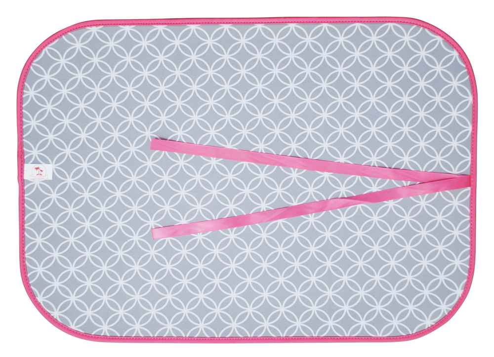 The Coral Palms® Swimsuit Saver Roll-up Neoprene Mat - CHEVRON & CIRCLES