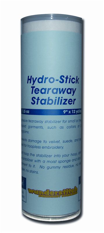 WunderStitch 1.5oz Hydro-Stick Tearaway Embroidery Stabilizer 9in x 12yd Roll