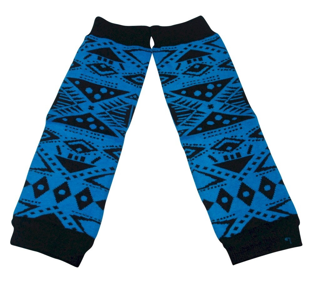 Tribal Print Baby Leg Warmers - BLUE - CLOSEOUT
