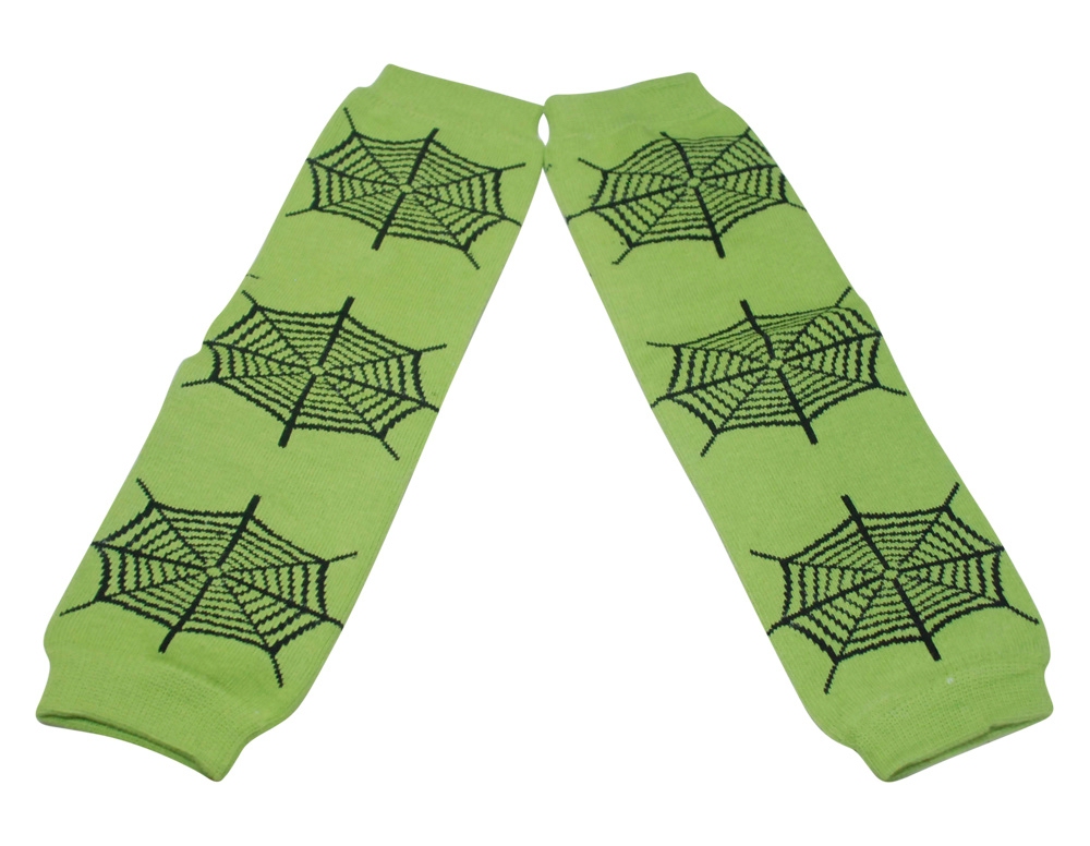Halloween Print Baby Leg Warmers - SPIDER WEB - CLOSEOUT
