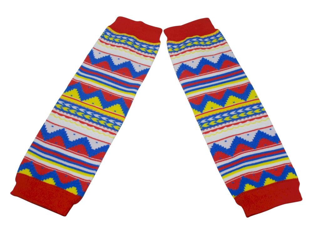 Chevron Tribal Print Baby Leg Warmers - MULTI-COLOR - CLOSEOUT