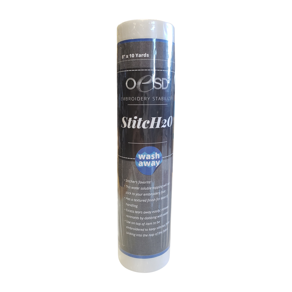 OESD StitcH20 Water Soluble Topping Embroidery Stabilizer - 8in x 10yd Roll