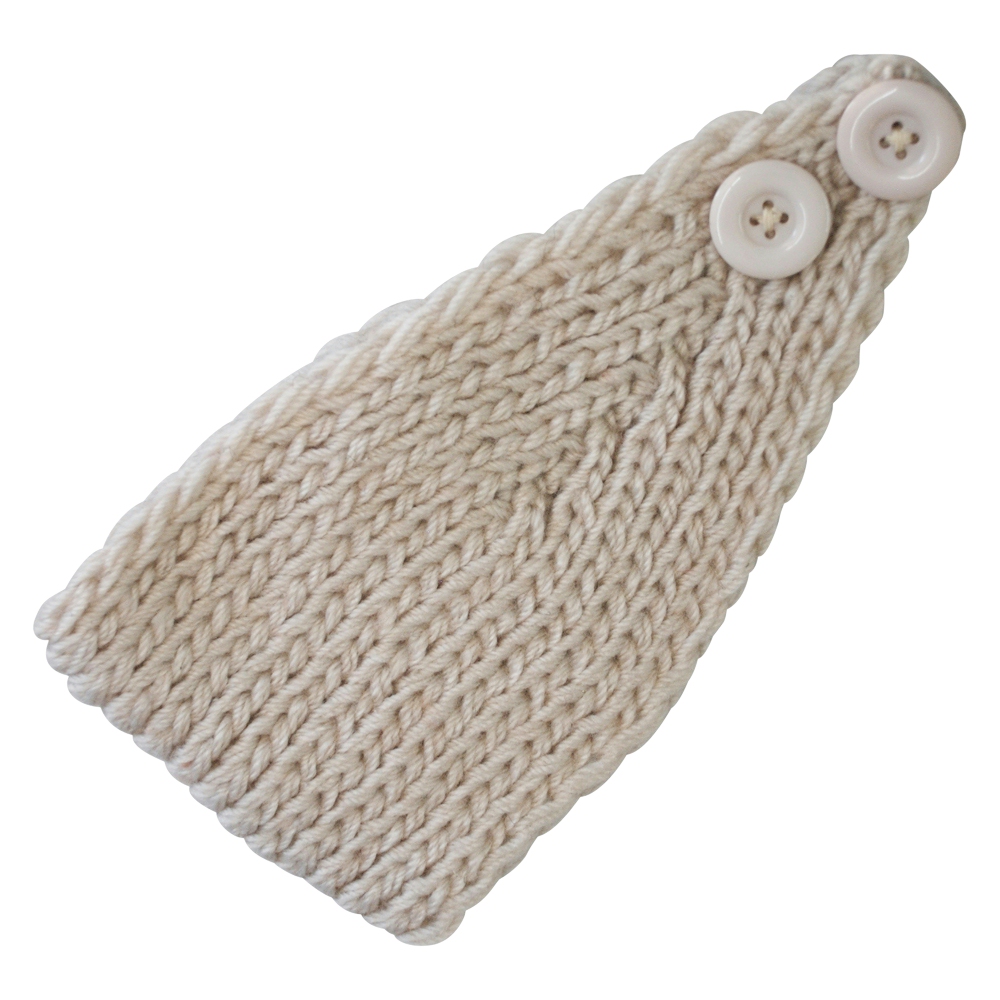 Blank Crochet Headband - Adjustable Head Wrap - OATMEAL - CLOSEOUT