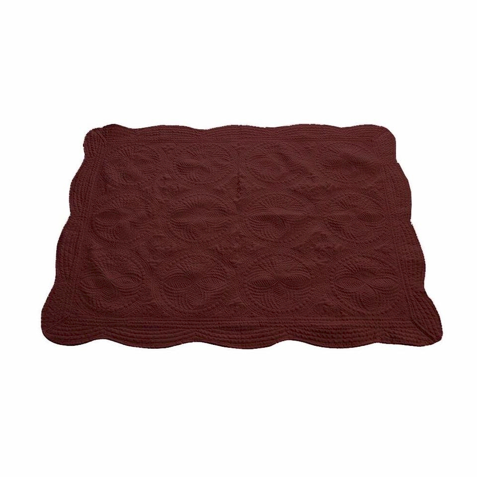 Quilted Heirloom Baby Quilt - BROWN