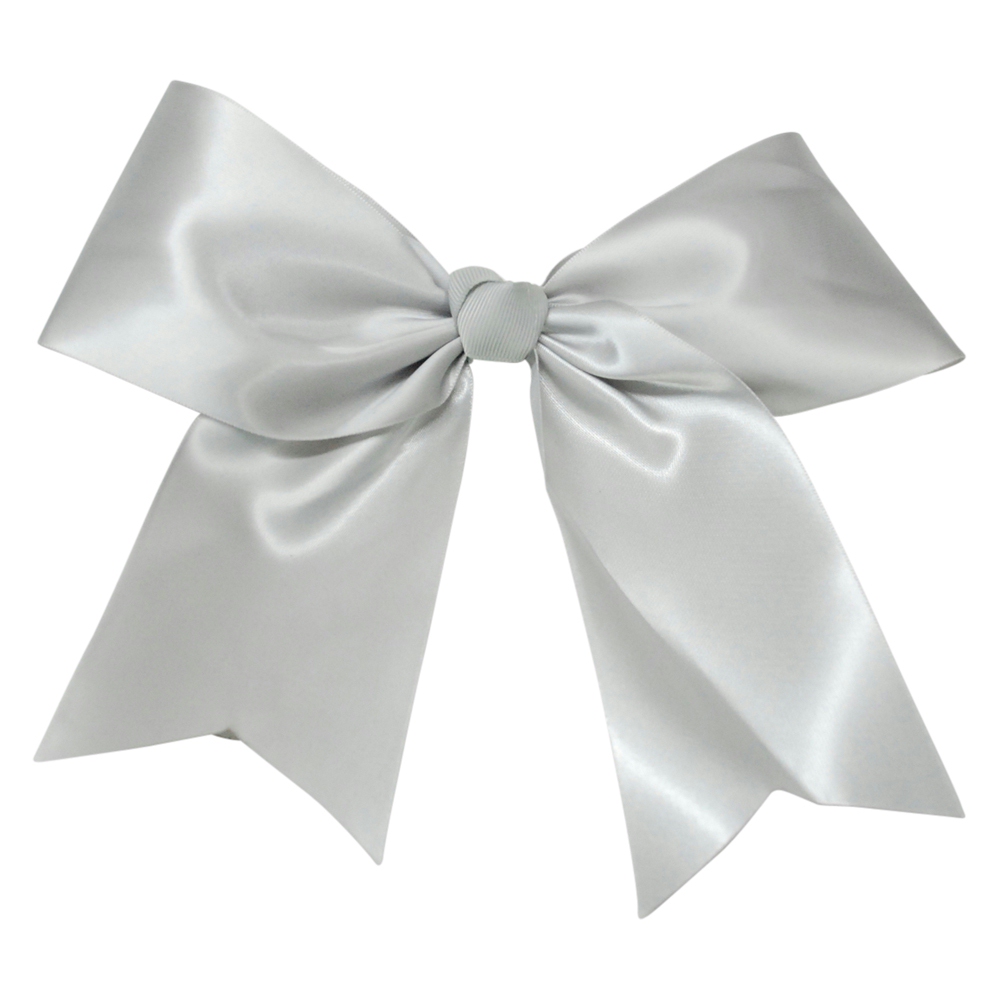 Oversized Cheer Bow - SILVER - CLOSEOUT