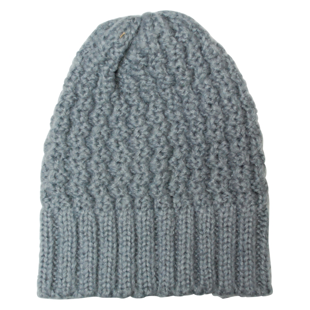 Chunky Knit Cap  Embroidery Blanks - GRAY - CLOSEOUT