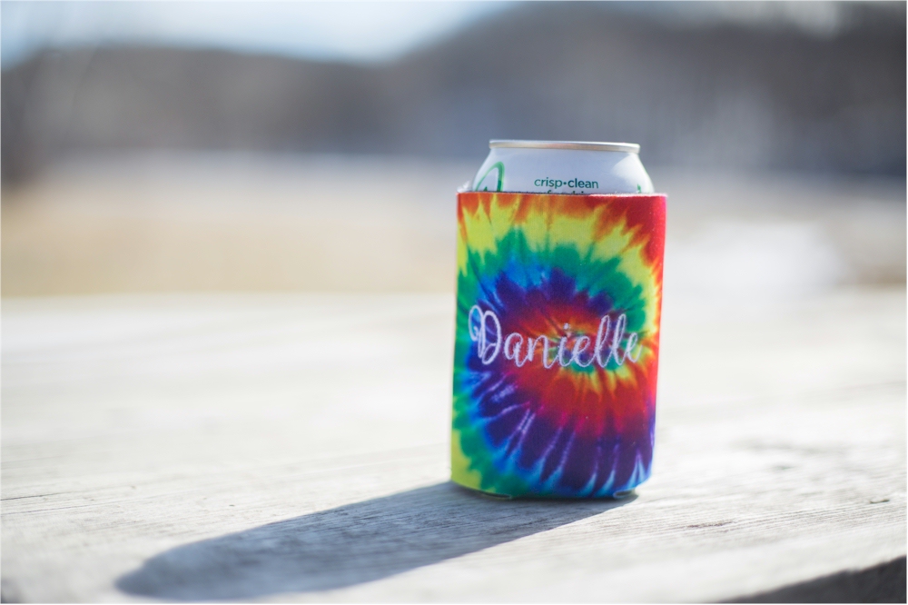 Unsewn 12oz Can Coolie Embroidery Blanks TIE DYE CLOSEOUT