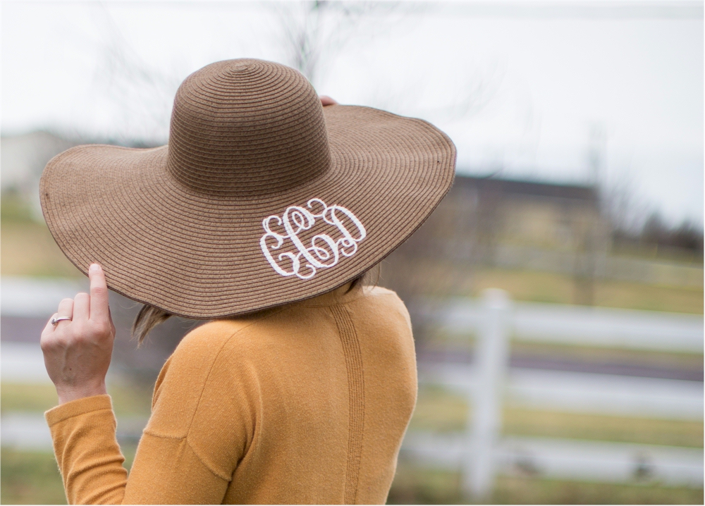 Wide Brim Floppy Hat Embroidery Blanks - BROWN - CLOSEOUT