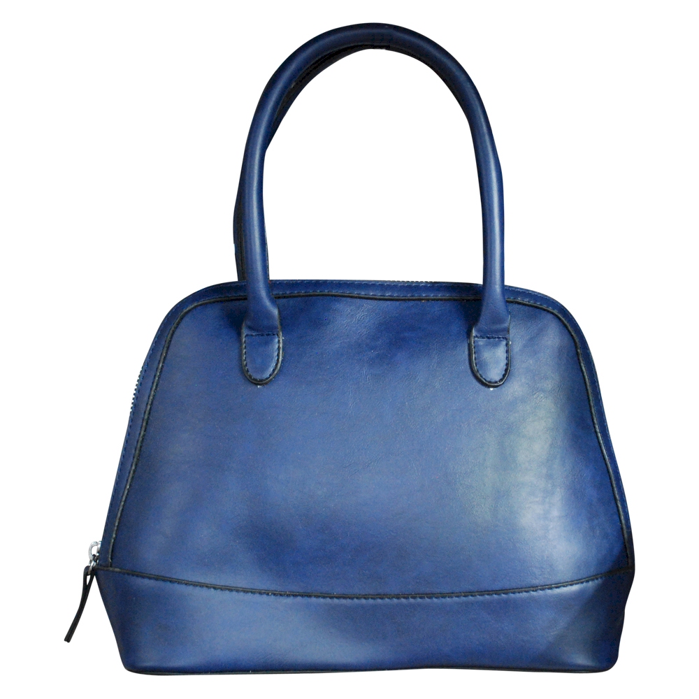 Luxurious Shell Faux Leather Handbag Purse - NAVY - CLOSEOUT