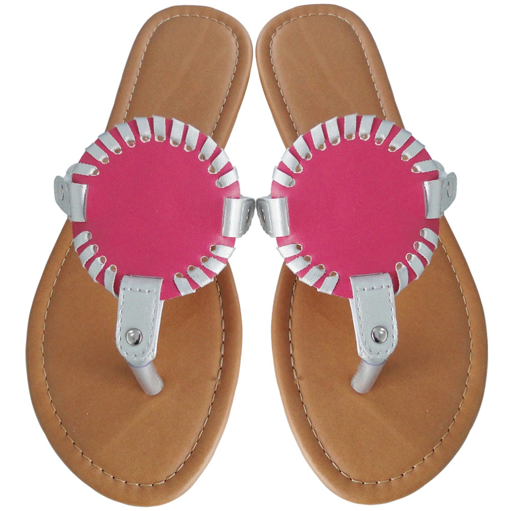 EasyStitch Medallion Sandals -  HOT PINK - CLOSEOUT