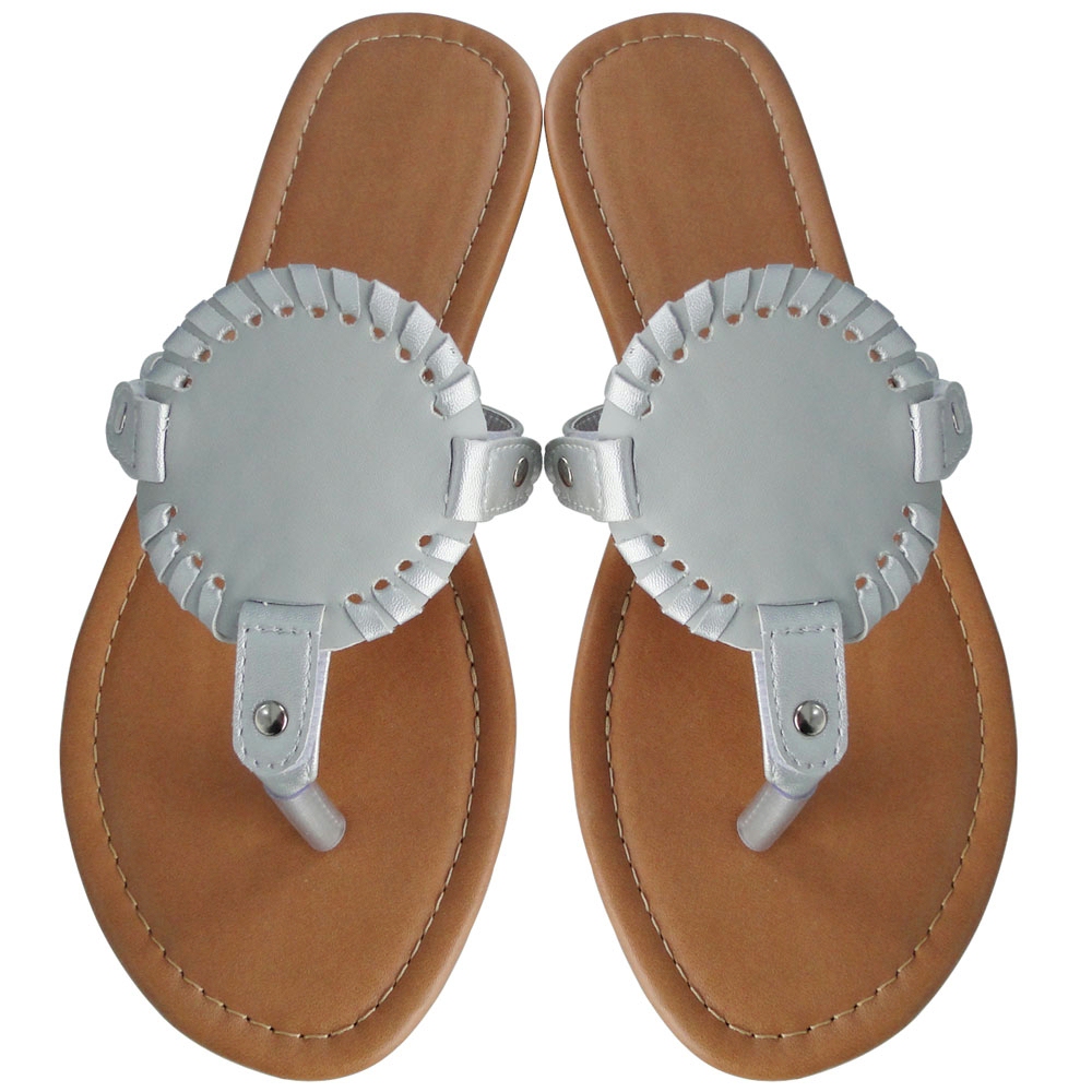 EasyStitch Medallion Sandals  - GRAY - CLOSEOUT