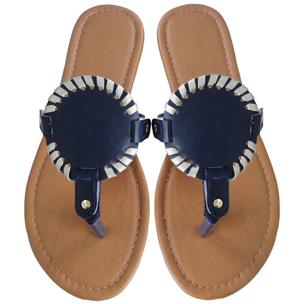 EasyStitch Medallion Sandals  - NAVY - CLOSEOUT