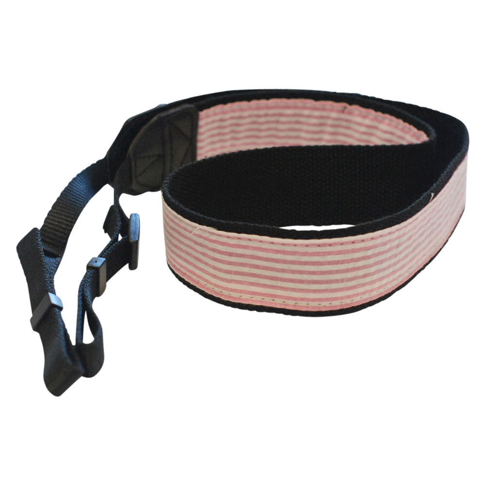 Seersucker Camera Strap Embroidery Blanks - PINK - CLOSEOUT