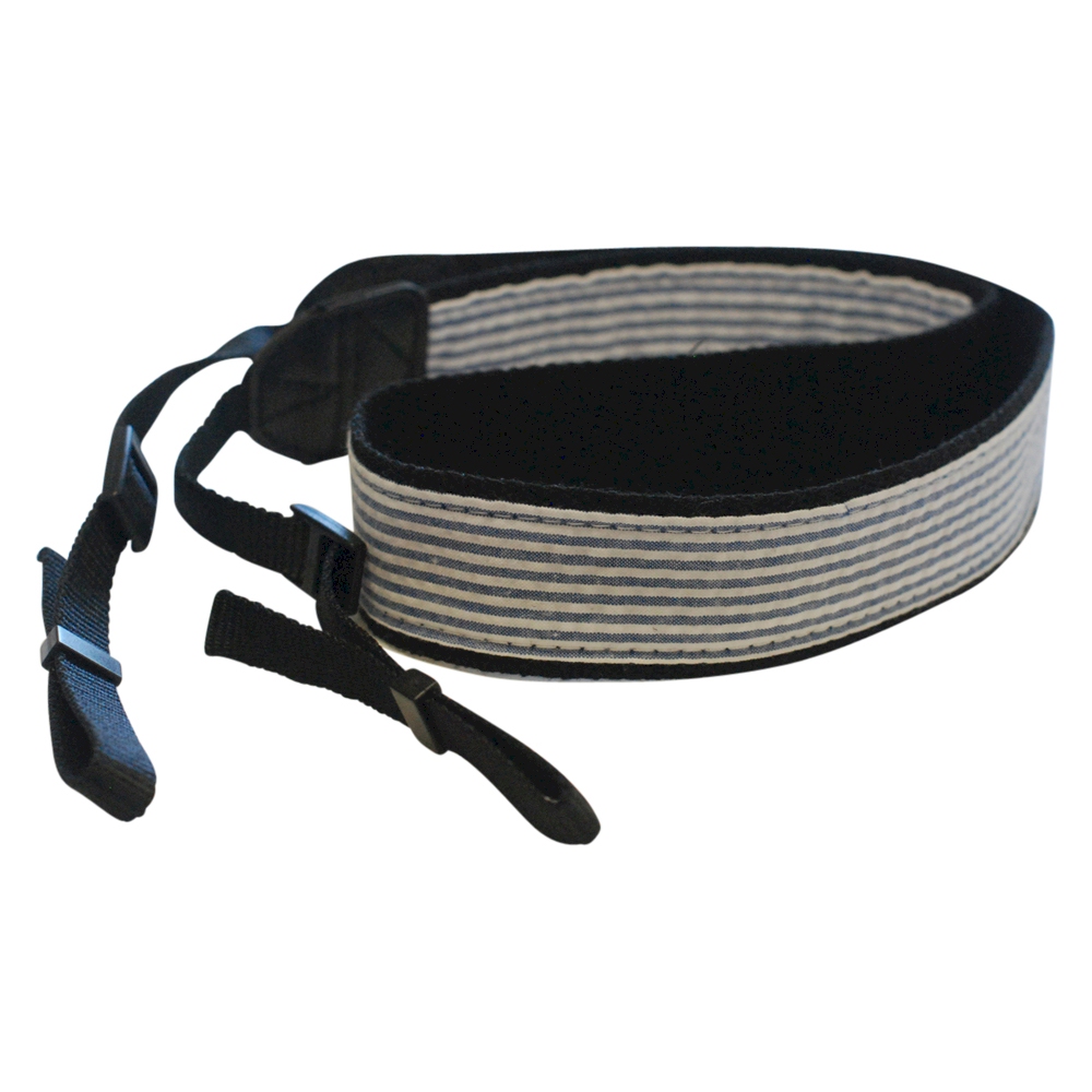 Seersucker Camera Strap Embroidery Blanks - NAVY - CLOSEOUT