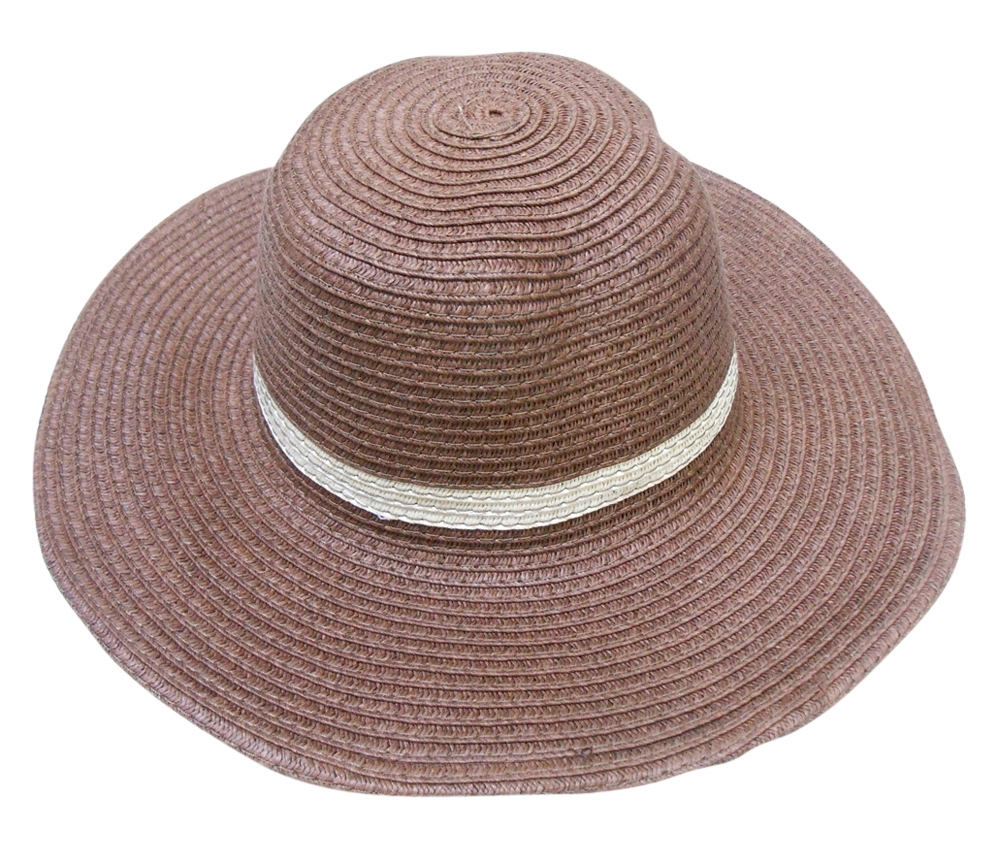 Kid's Wide Brim Floppy Hat Embroidery Blanks - BROWN/TAN - CLOSEOUT