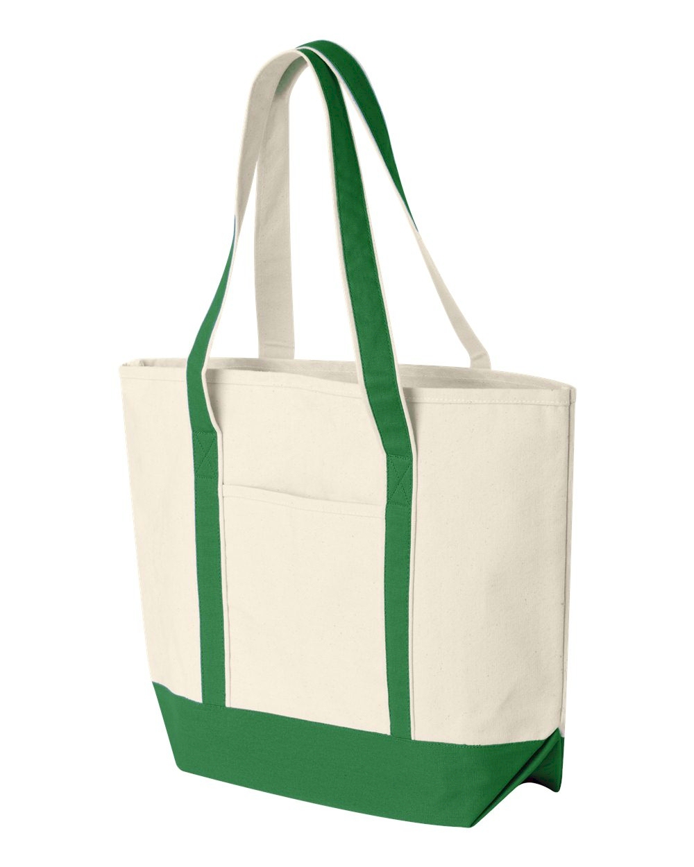 Beach Tote Bag Embroidery Blanks - NATURAL/CLOVER