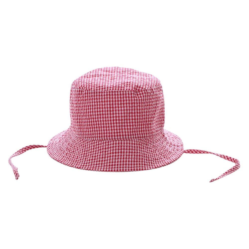 The Coral Palms® Gingham Toddler Bucket Hat - RED - CLOSEOUT