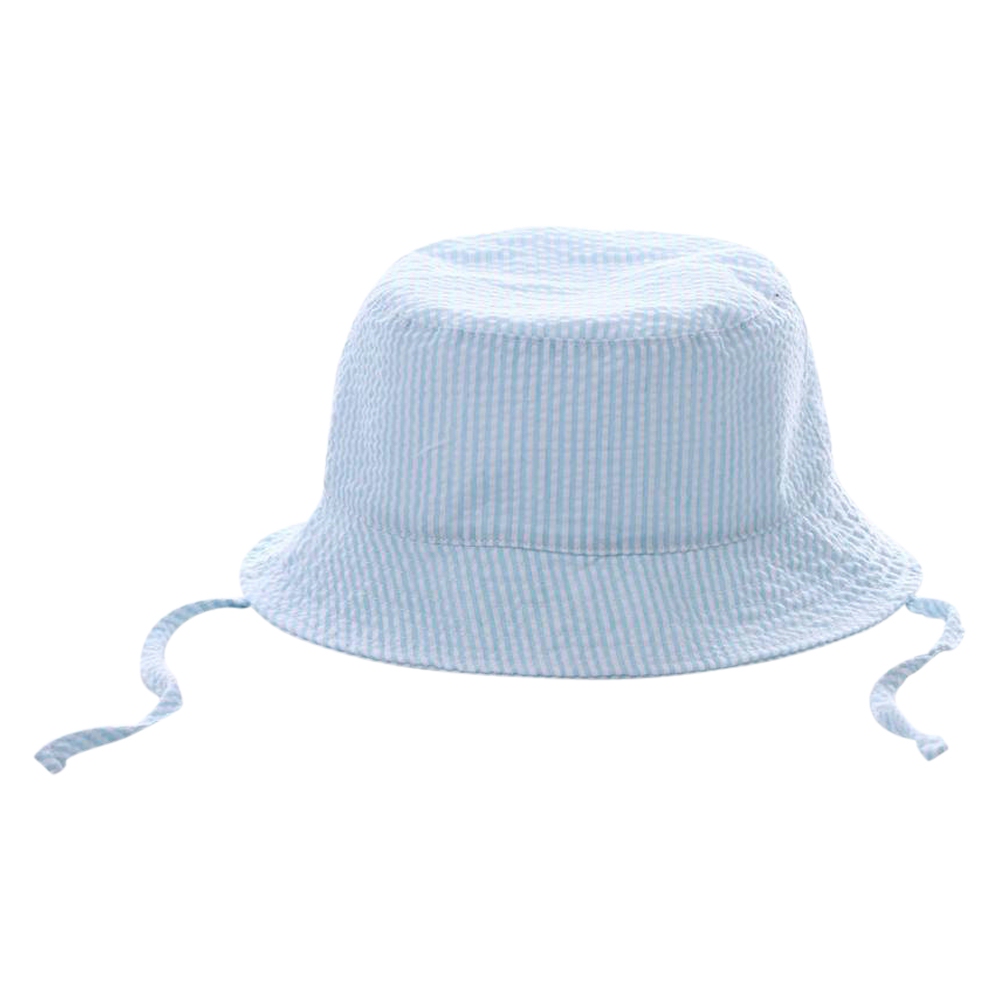 The Coral Palms® Seersucker Toddler Bucket Hat - AQUA - CLOSEOUT