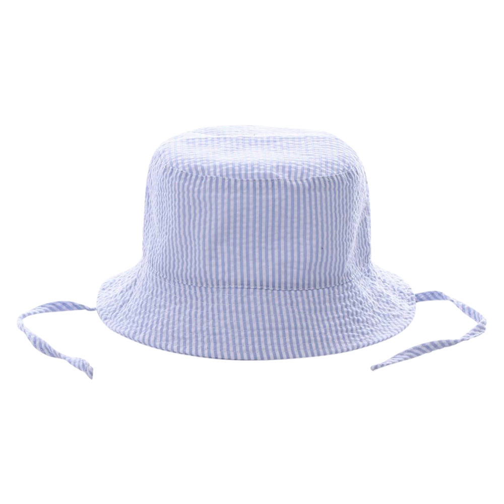 The Coral Palms® Seersucker Toddler Bucket Hat - BLUE - CLOSEOUT