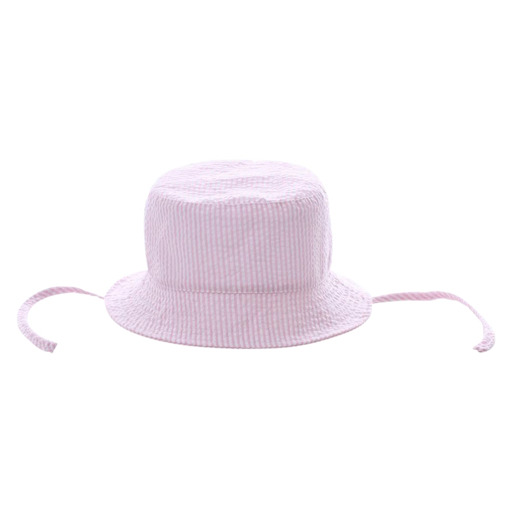 The Coral Palms® Seersucker Toddler Bucket Hat - LIGHT PINK - CLOSEOUT