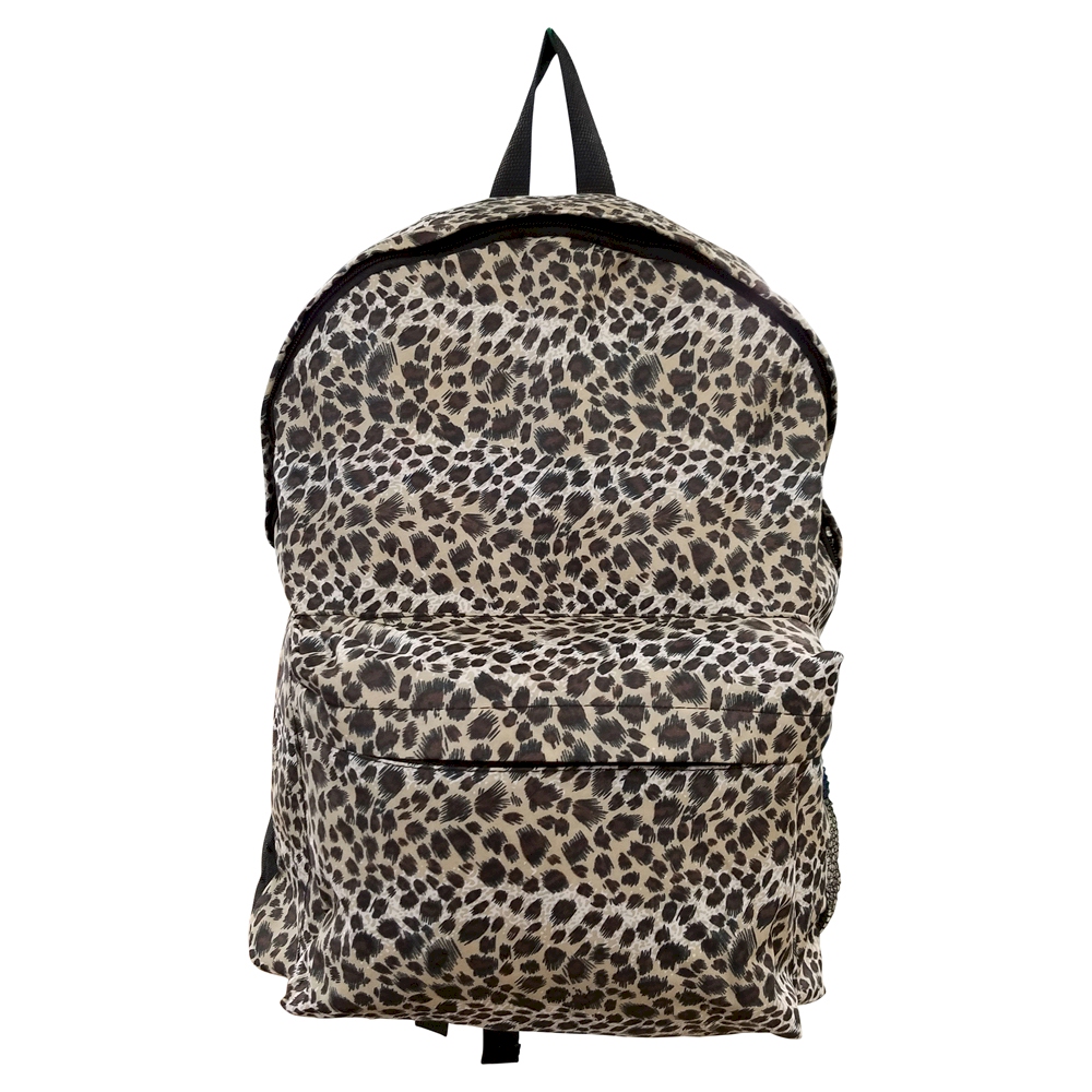 Leopard Print Backpack Embroidery Blanks - BLACK TRIM