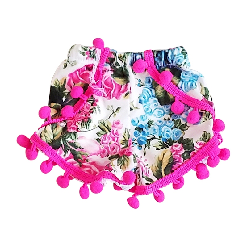 Pom-Pom Shorts for 18" Dolls - ROSES - CLOSEOUT
