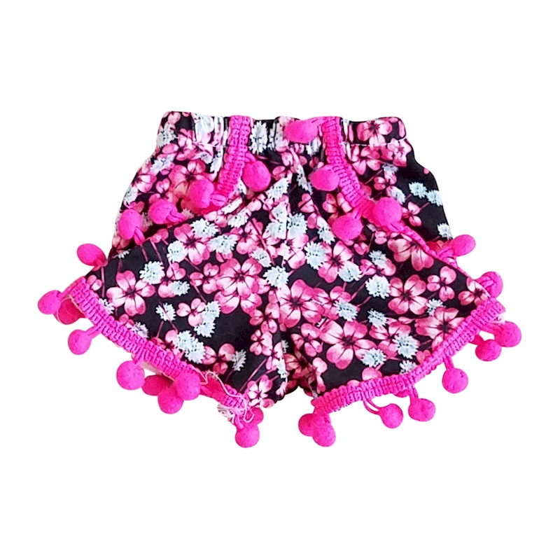 Pom-Pom Shorts for 18" Dolls - MINI FLOWERS - CLOSEOUT