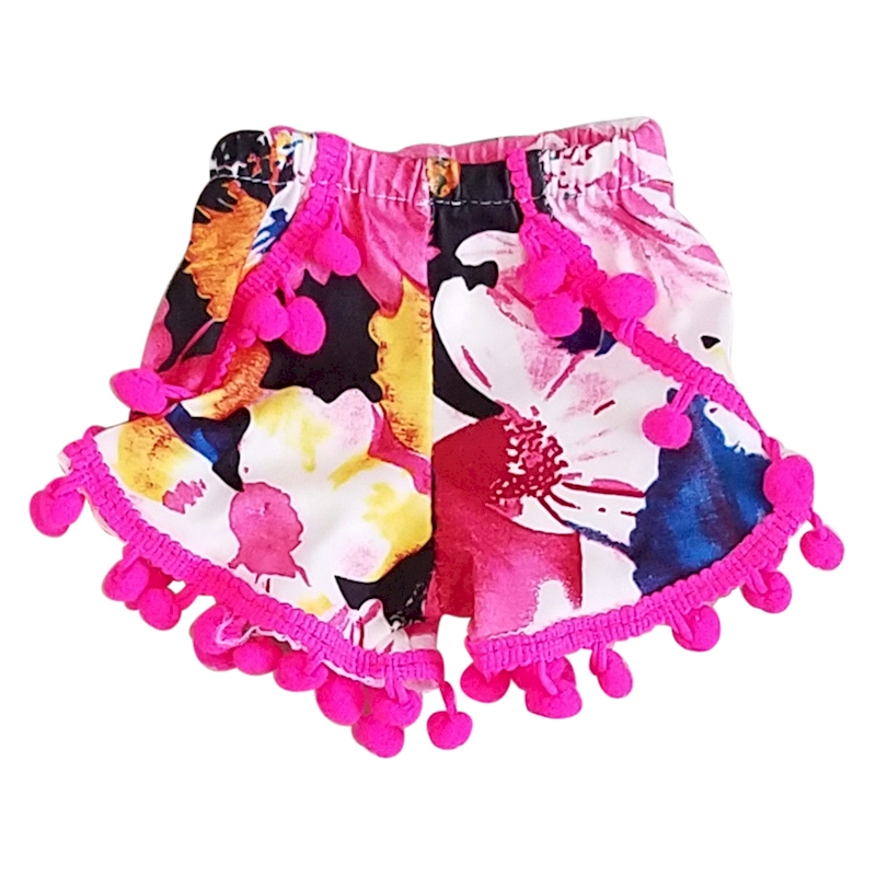 Pom-Pom Shorts for 18" Dolls - JUMBO FLORAL - CLOSEOUT