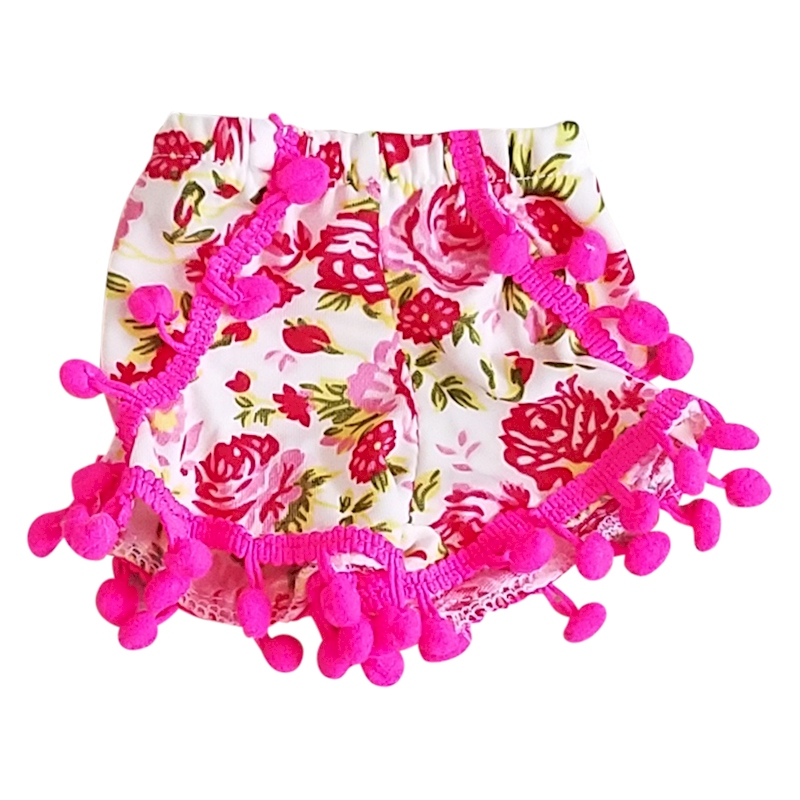 Pom-Pom Shorts for 18" Dolls - ROSES - CLOSEOUT