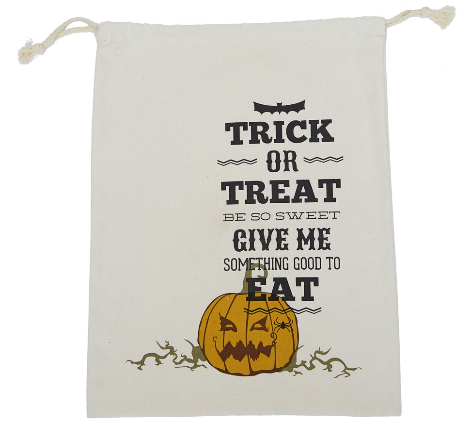 Trick Or Treat, Be So Sweet!  Canvas Halloween Treat Bag - CLOSEOUT