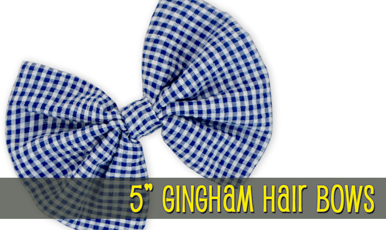 5" Gingham Hair Bows
