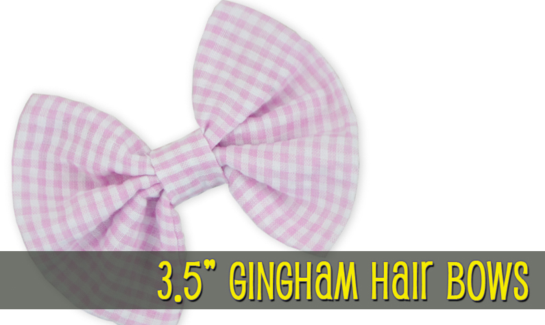 3.5" Gingham Hair Bows