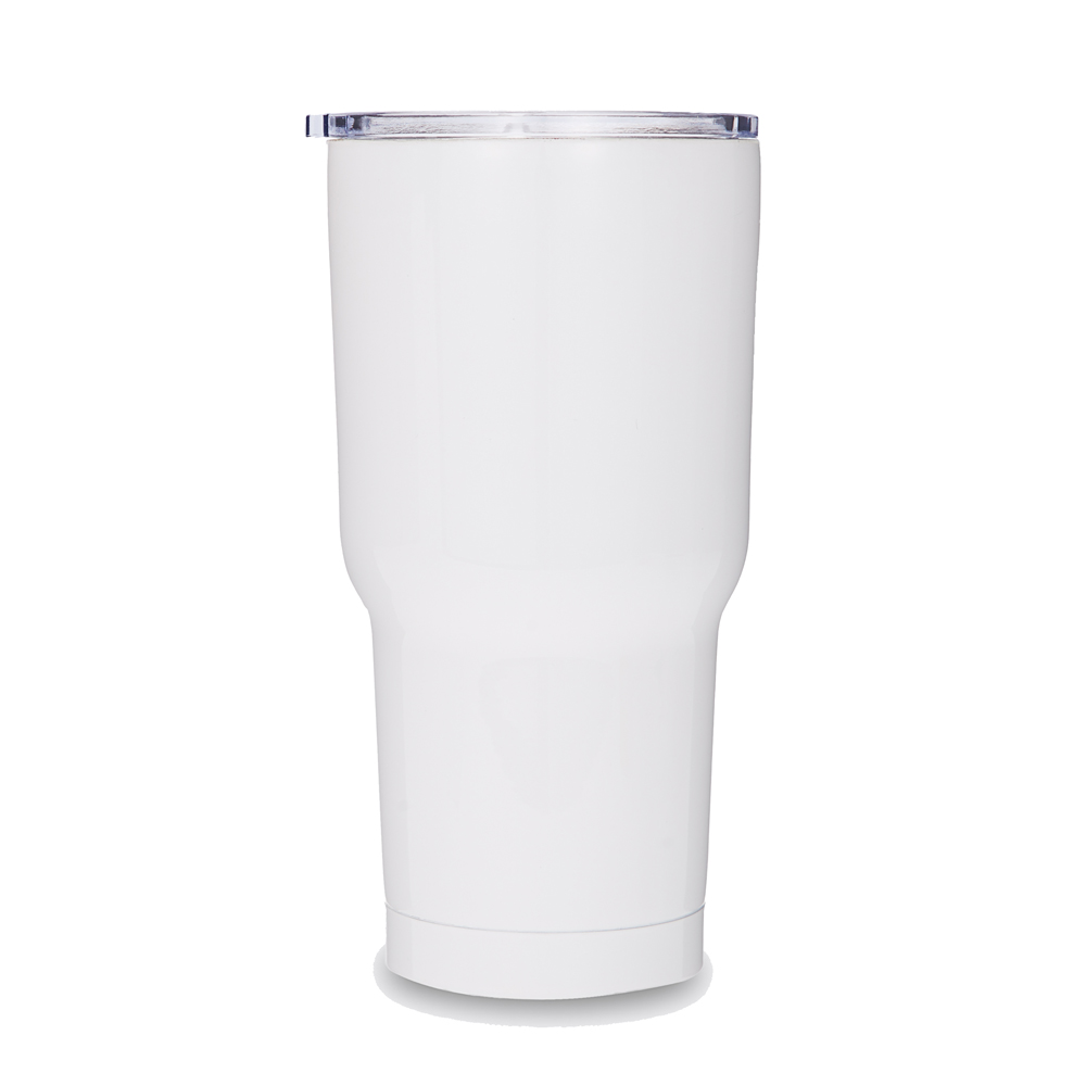 30oz Double Wall Stainless Steel Super Tumbler - WHITE - CLOSEOUT