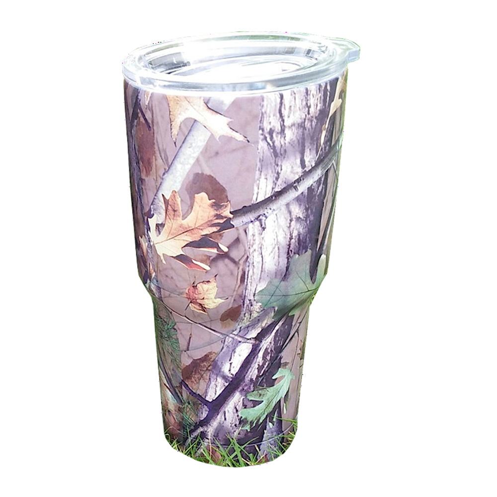 Camo Print 30oz Double Wall Stainless Steel Super Tumbler - DUSK - CLOSEOUT
