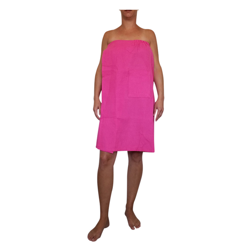 Cotton Waffle Spa Wrap Embroidery Blanks - FUCHSIA - CLOSEOUT