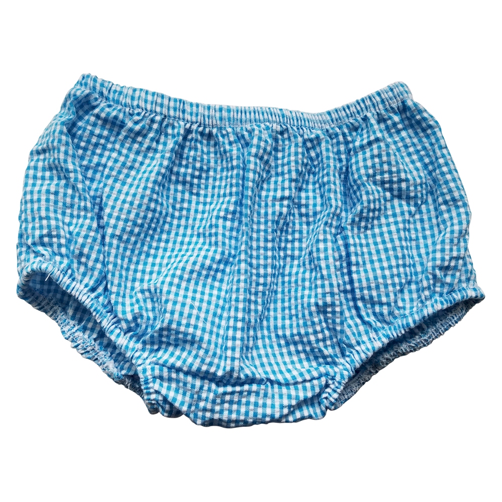 Gingham Diaper Cover - TURQUOISE