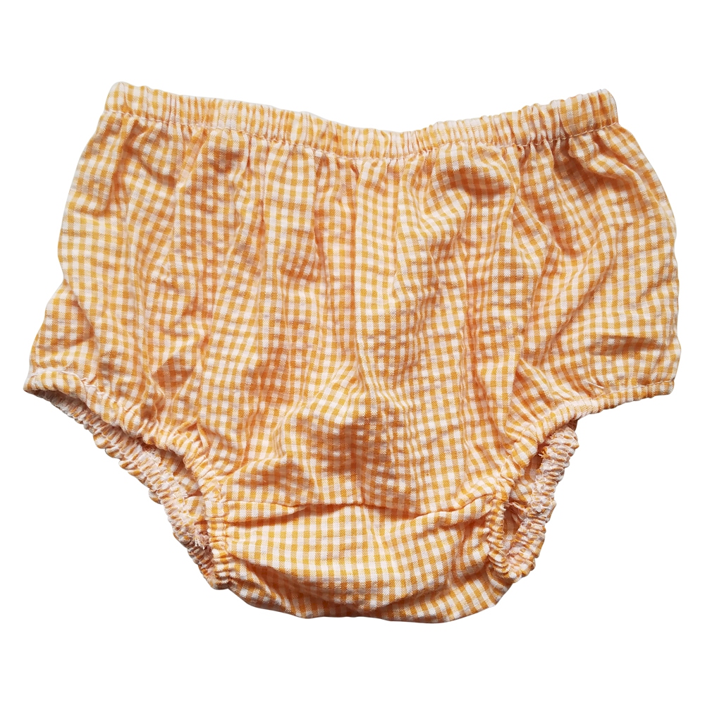 Gingham Diaper Cover - ORANGE