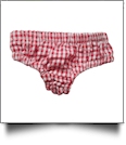 Gingham Diaper Cover for 18" Dolls - RED - CLOSEOUT