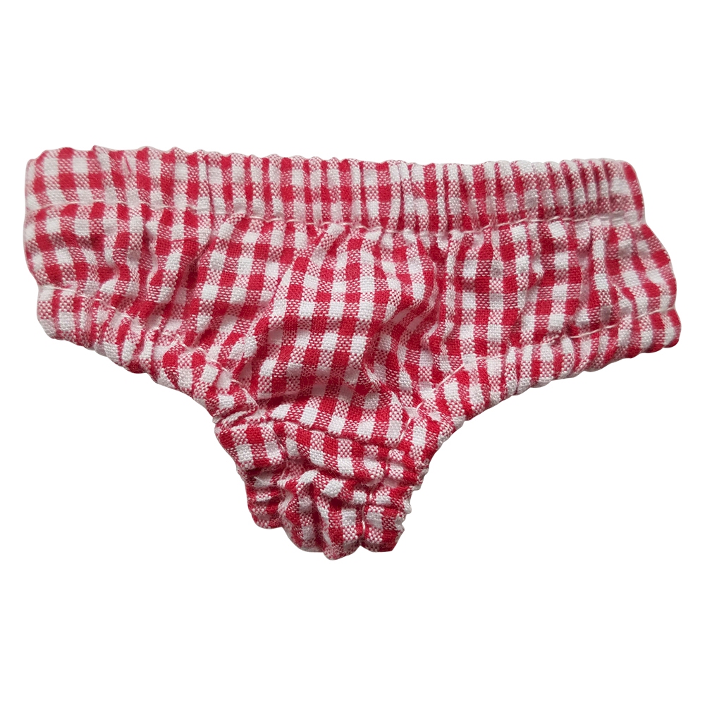 Gingham Diaper Cover for 18" Dolls - RED - CLOSEOUT